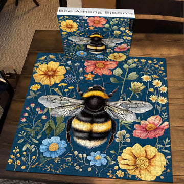 Abeille parmi les fleurs puzzle 1000 pièces